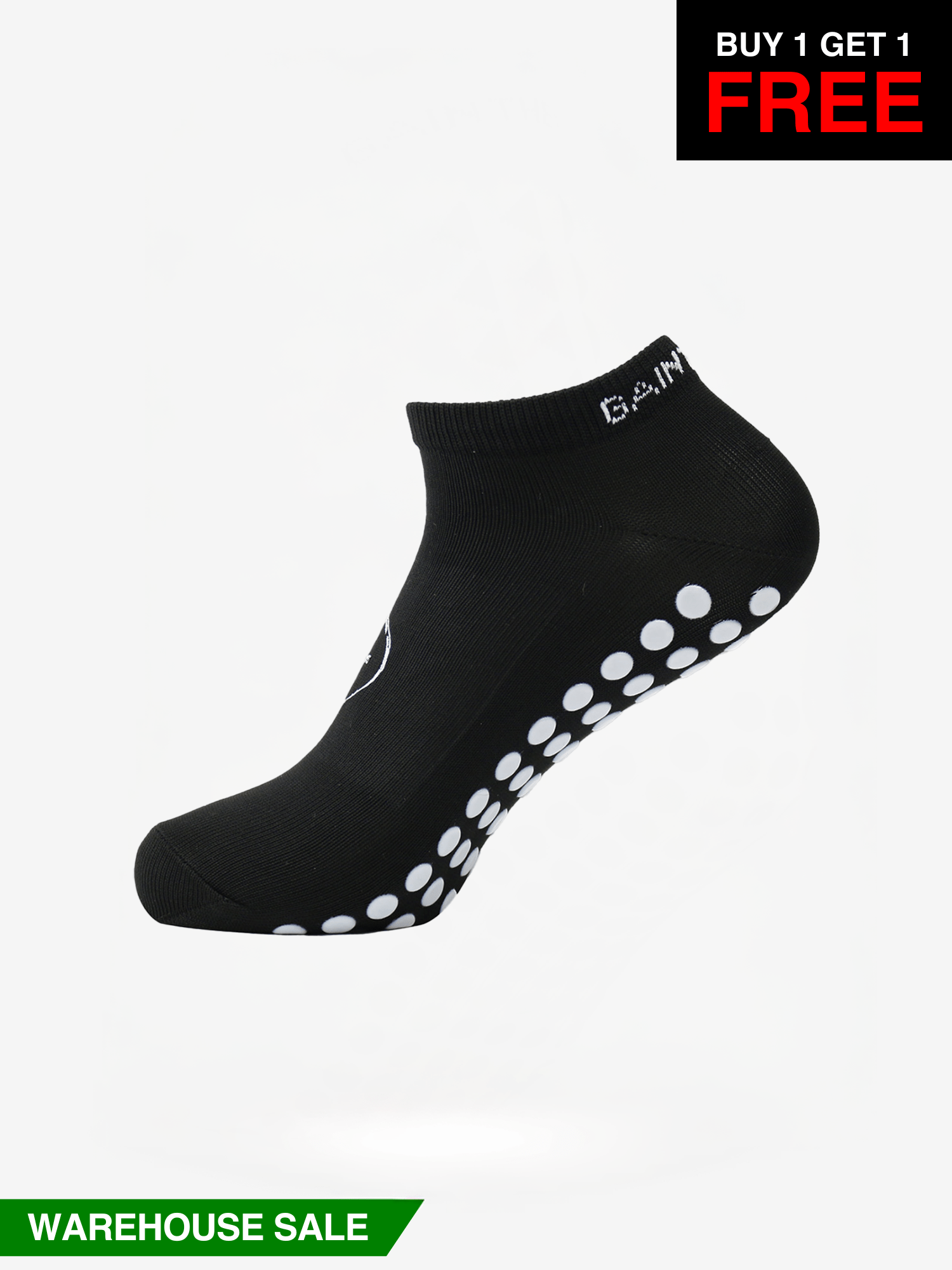 Ankle Grip Socks - Black - WAREHOUSE SALE - Gain The Edge Official