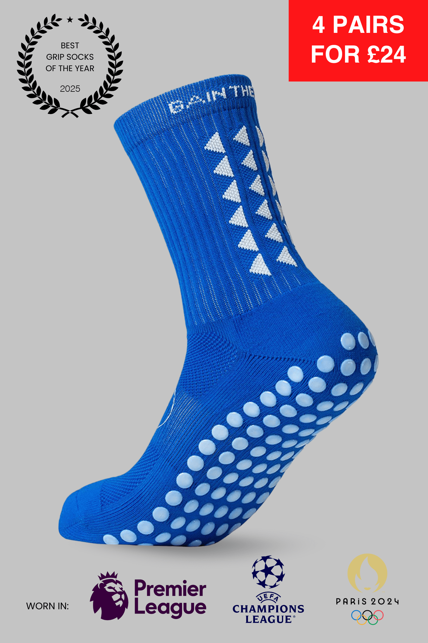 GRIP SOCKS 3.0  MidCalf Length - Blue
